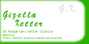 gizella ketter business card